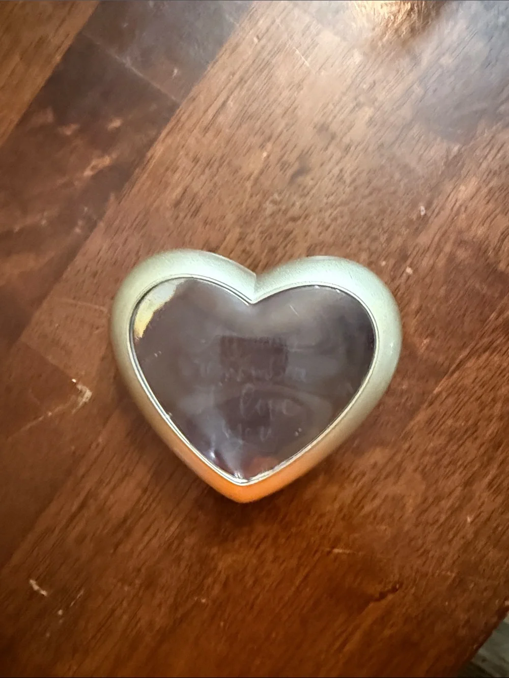 Vintage Hallmark heart shaped gold tone trinket box